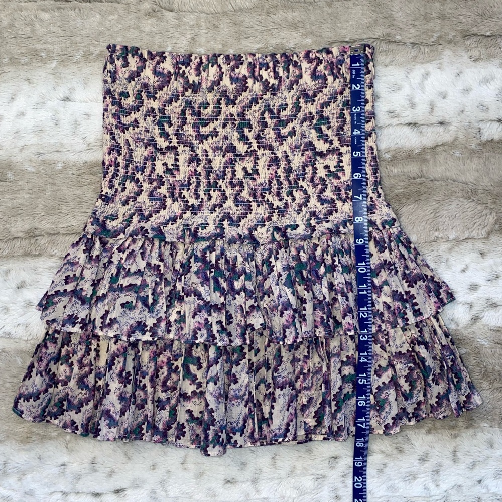 MARANT ÉTOILE Abstract-Print Ruffled Miniskirt Size EU 36 - Picture 10 of 14
